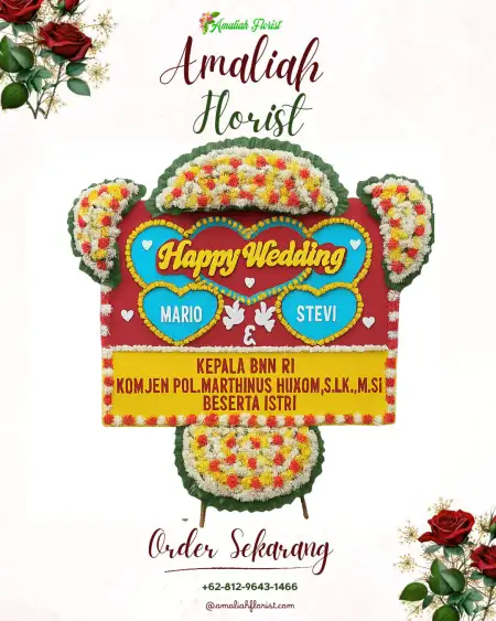 Papan Bunga Pernikahan Tetap